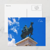 Carte Postale statue de havane (Devant / Derrière)