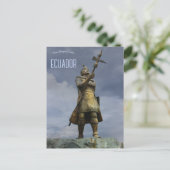 Carte Postale Statue de Huyna Cápac Cuenca Équateur (Debout devant)