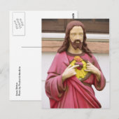 Carte Postale Statue de Jésus (Devant / Derrière)