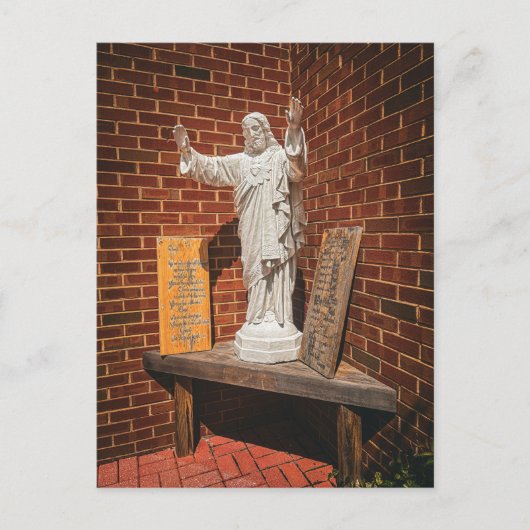 Carte Postale Statue de Jésus aux bras ouverts (Devant)