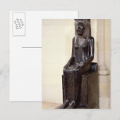 Carte Postale Statue de la déesse à tête de lion Sekhmet (Devant / Derrière)