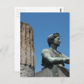 Carte Postale Statue de la déesse Diana à Pompéi (Devant / Derrière)