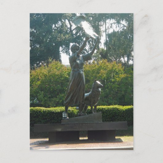 Carte Postale Statue de la fille Savannah, Géorgie (Devant)