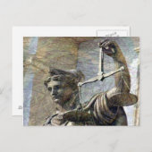 Carte Postale Statue de la juge Lady (Devant / Derrière)