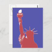 Carte postale Statue de la Liberté (Devant / Derrière)