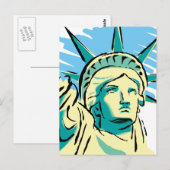 Carte Postale Statue de la Liberté (Devant / Derrière)