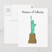 Carte postale : Statue de la Liberté (Devant / Derrière)