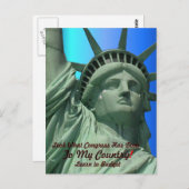 Carte Postale Statue de la Liberté (Devant / Derrière)