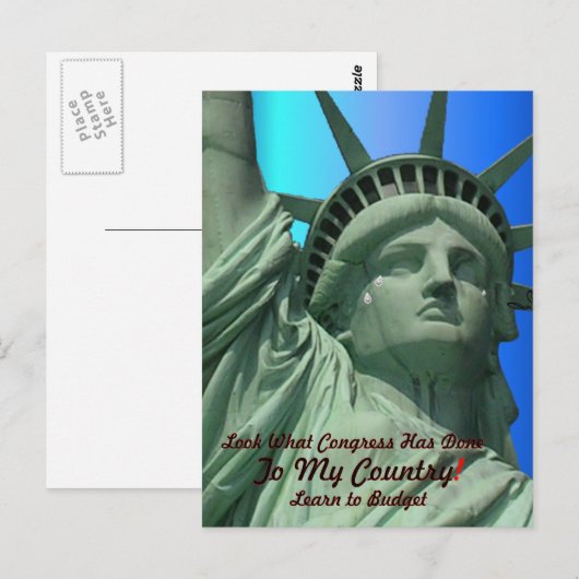 Carte Postale Statue de la Liberté (Devant / Derrière)