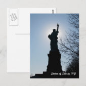 Carte postale Statue de la Liberté (Devant / Derrière)