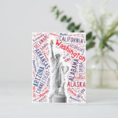 Carte Postale Statue de la Liberté (Debout devant)