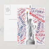 Carte Postale Statue de la Liberté (Devant / Derrière)