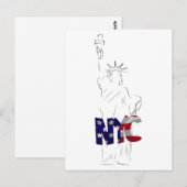 Carte Postale Statue de la Liberté (Devant / Derrière)