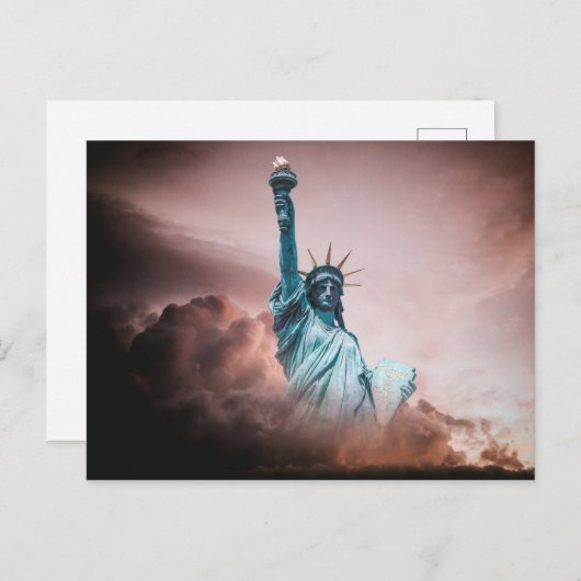 Carte Postale Statue De La Liberté (Devant / Derrière)