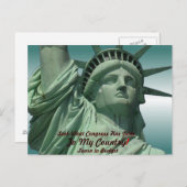 Carte Postale Statue de la Liberté (Devant / Derrière)