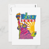 Carte Postale Statue de la Liberté (Devant / Derrière)