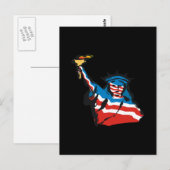 Carte Postale Statue De La Liberté (Devant / Derrière)