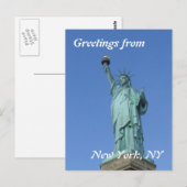 Carte Postale Statue de la Liberté (Devant / Derrière)