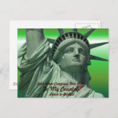 Carte Postale Statue de la Liberté (Devant / Derrière)