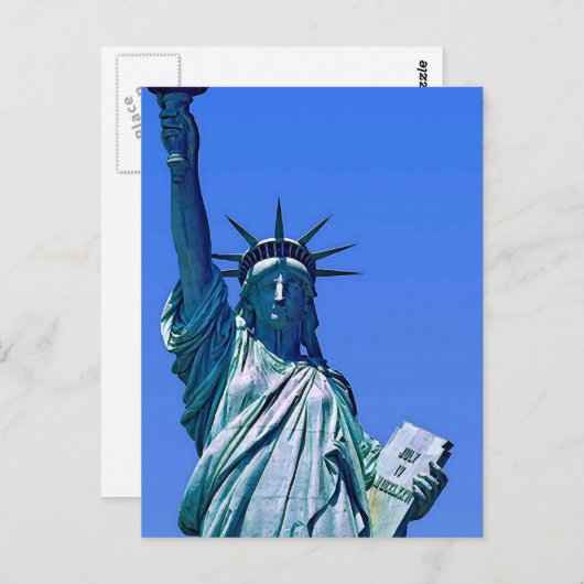 Carte Postale Statue de la Liberté (Devant / Derrière)