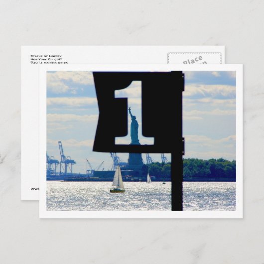 Carte postale Statue de la Liberté (Devant / Derrière)