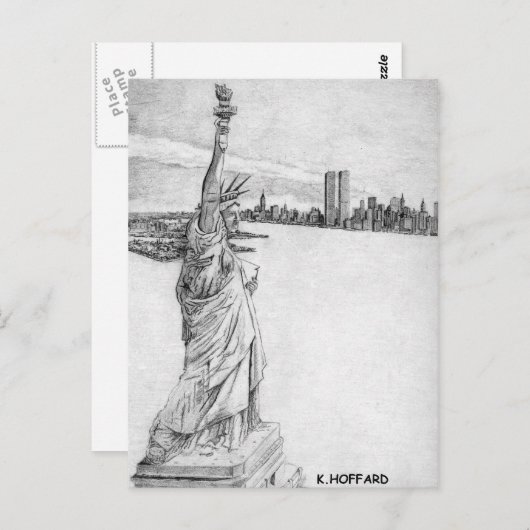 Carte Postale "Statue de la Liberté" (Devant / Derrière)