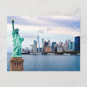 Carte Postale Statue de la Liberté avec le World Trade Center