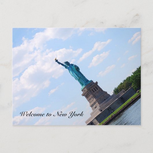 Carte Postale Statue de la Liberté, Bienvenue à New York (Devant)