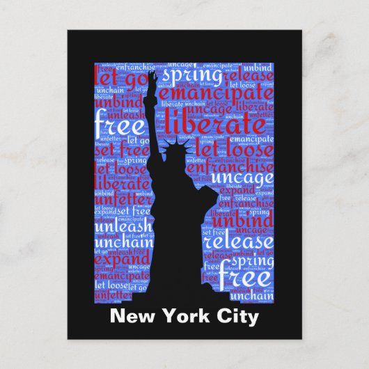 Carte Postale Statue de la Liberté de New York (Devant)