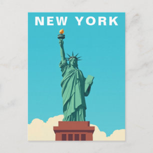 Carte Postale Statue de la Liberté de New York City Patriotique