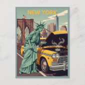 Carte Postale Statue de la Liberté drôle NY (Devant)
