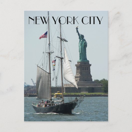 Carte Postale Statue de la Liberté du port de New York (Devant)