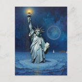 Carte Postale Statue de la Liberté fondue (Devant)