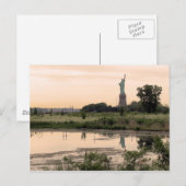 Carte Postale Statue De La Liberté Le Matin (Devant / Derrière)