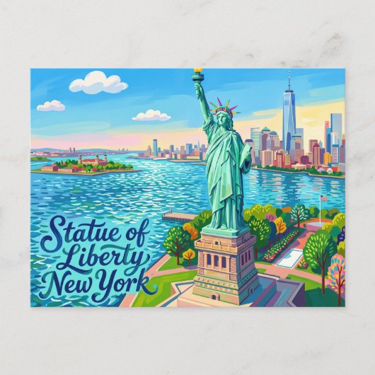 Carte Postale Statue de la Liberté, New York (Devant)