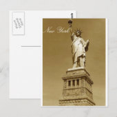 Carte Postale Statue de la Liberté, New York (Devant / Derrière)