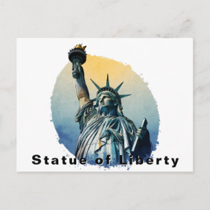 Carte Postale Statue de la Liberté, New York aquarelle