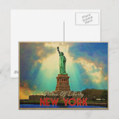 Carte Postale Statue De La Liberté NYC (Devant / Derrière)