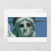 Carte Postale Statue de la Liberté pleurant (Devant / Derrière)