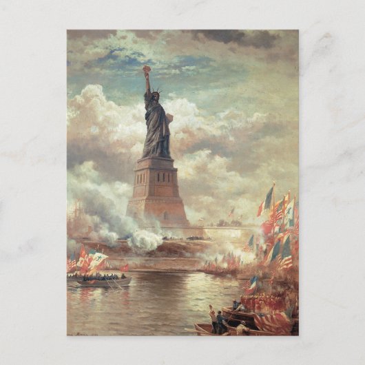 Carte Postale Statue de la liberté qui éclaire le monde (Devant)