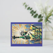 Carte Postale Statue de la Liberté salutation (Debout devant)