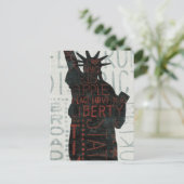 Carte Postale Statue de la liberté Silhouette (Debout devant)