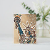 Carte Postale Statue de la Liberté stylisée (Debout devant)