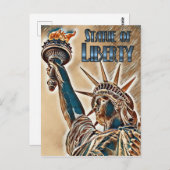 Carte Postale Statue de la Liberté stylisée (Devant / Derrière)