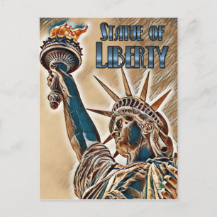 Carte Postale Statue de la Liberté stylisée
