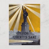 Carte Postale Statue de la Liberté Torch et de la Marine américa (Devant)