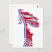 Carte Postale Statue de la Liberté USA Fête de l'Indépendance 4  (Devant / Derrière)