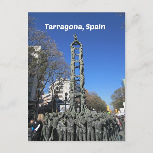Carte Postale Statue de la tour humaine, Espagne (Devant)