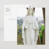 Carte Postale Statue de la Vierge Marie (Devant / Derrière)