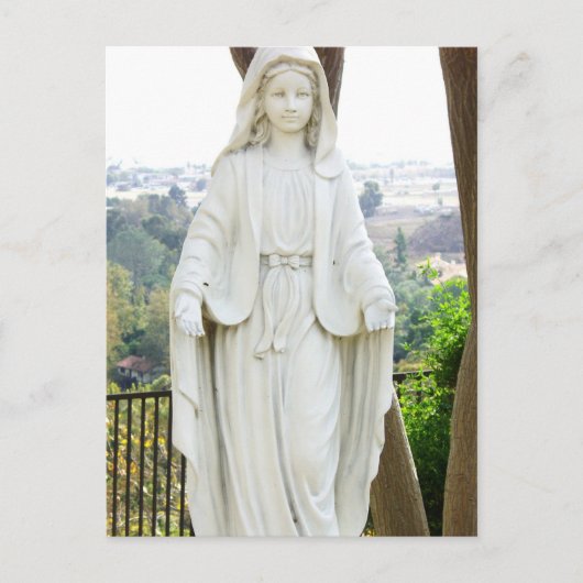 Carte Postale Statue de la Vierge Marie (Devant)